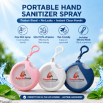 Custom Logo 20ml Hand Sanitizer Spray Keychain Private Label