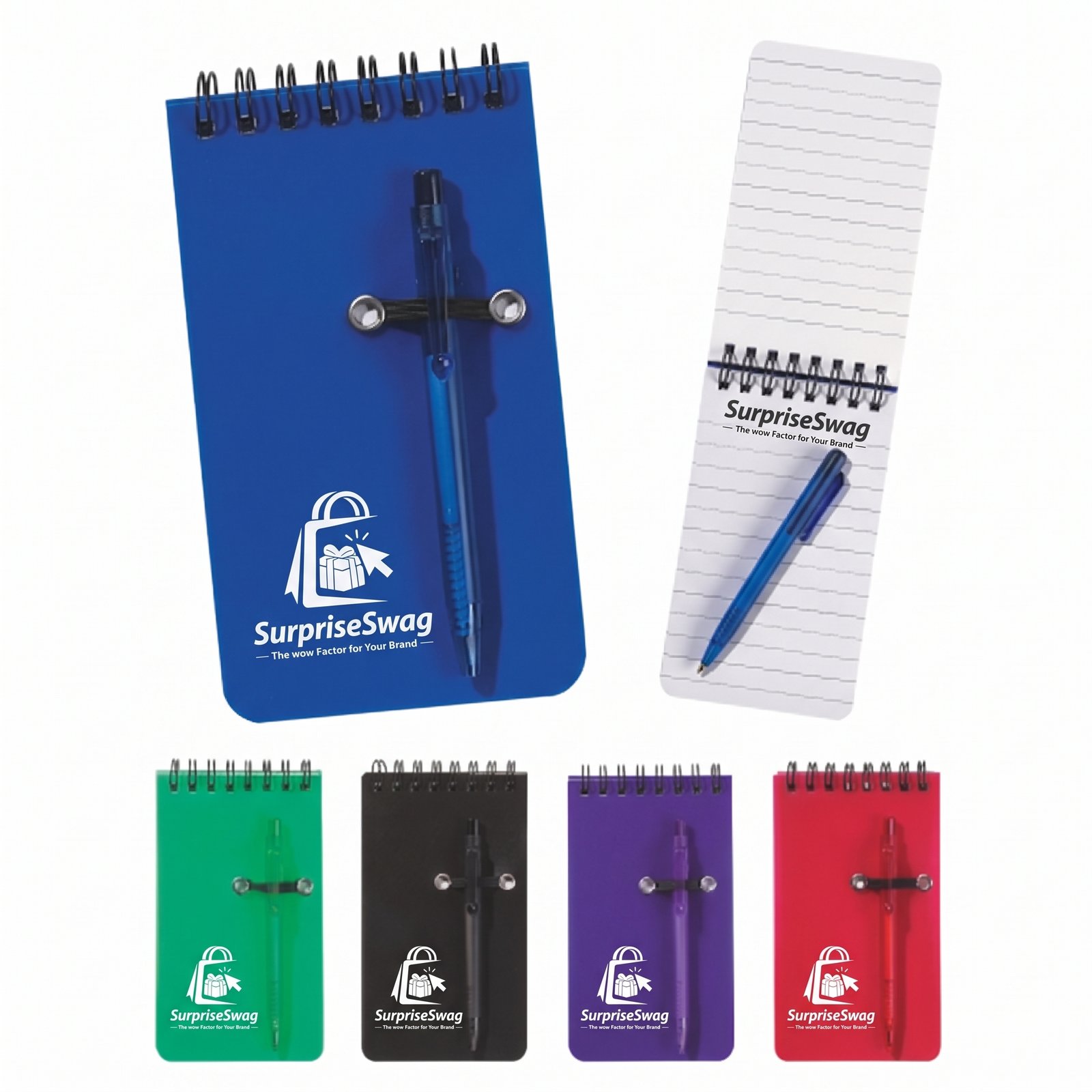 SPIRAL JOTTER 1 Custom Logo Spiral Jotter & Pen Promotional Notepad Set - Image 1