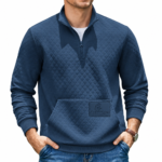 Custom Logo Men's Quarter Zip Pullover Sweatshirt Promo - Image 12