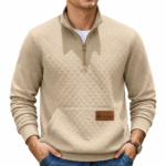 Custom Logo Men's Quarter Zip Pullover Sweatshirt Promo - Image 2