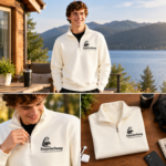Men’s Quarter-Zip Lightweight Pullover Sweatshirt - Image 2