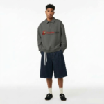 Men's Long-Sleeve Polo Sweatshirt Classic Casual Fit - Image 2