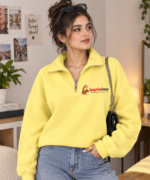 Women’s Loose Half-Zip Thermal-Lined Sweatshirt