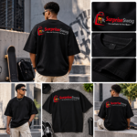 Men’s Heavyweight Ribbed Oversized Crew Neck T-Shirt - Image 3