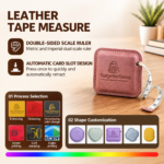 Custom Logo PU Leather Soft Tape Measure 150cm Promo - Image 5