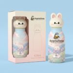 Custom Logo Bunny Water Bottle 420ml Promotional Kids Gift