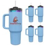 Steel/Plastic-Lined Tumbler 40 oz. With Handle - Image 6