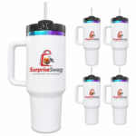 Steel/Plastic-Lined Tumbler 40 oz. With Handle - Image 8