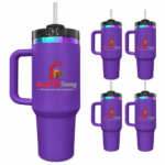 Steel/Plastic-Lined Tumbler 40 oz. With Handle - Image 9