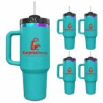Steel/Plastic-Lined Tumbler 40 oz. With Handle - Image 10