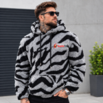 SLATEMANN Men's Hooded Fleece Sweatshirt Tiger Print