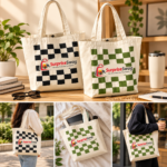 Eco-Friendly Canvas Cotton Tote Bag with Zipper Closure - Image 3