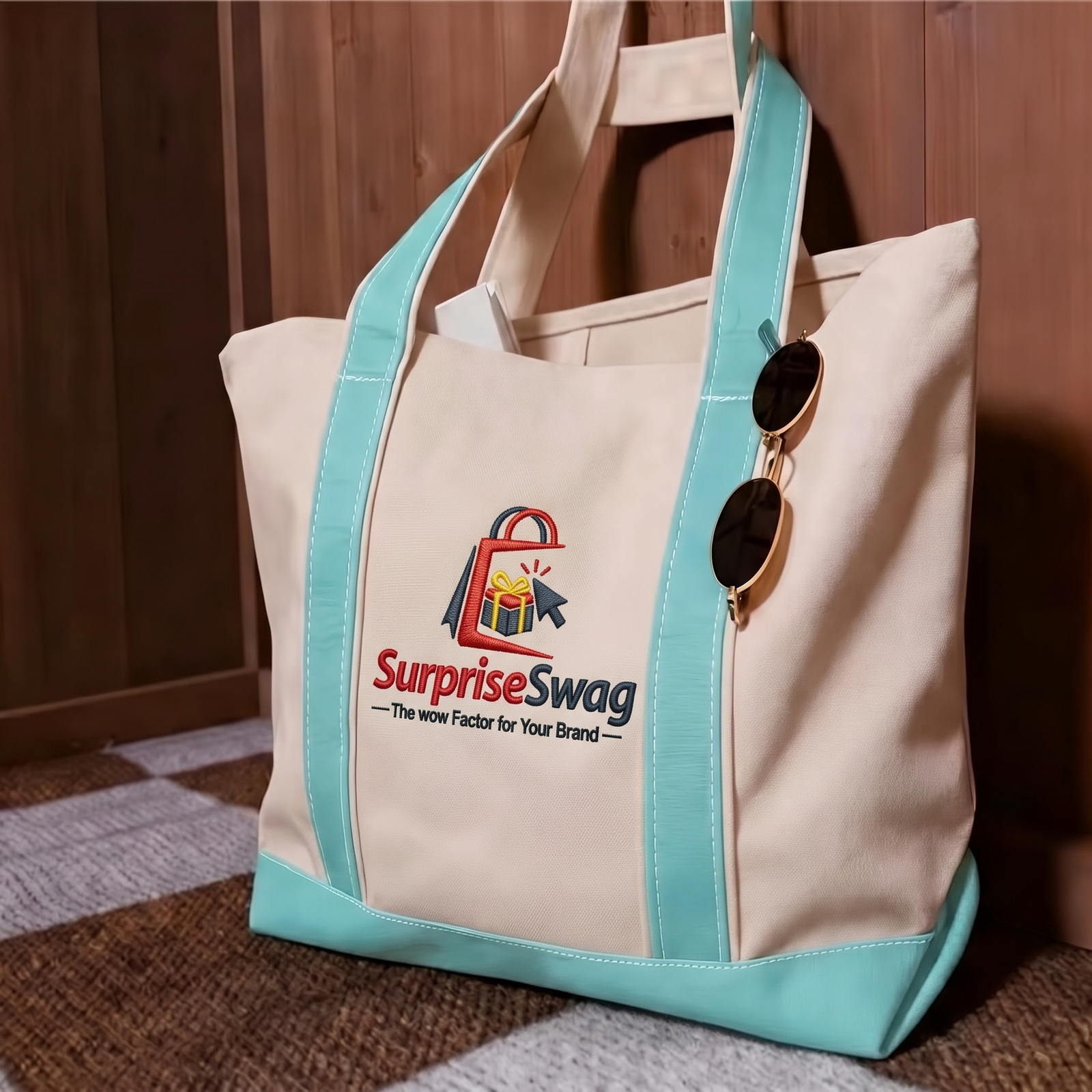 Tote Bag (3) Personalized Heavy Canvas Reusable Beach Tote Bag - Image 1