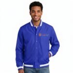Classic Fit Snap-Down Letterman Style Jacket for Men - Image 8