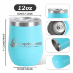 Custom Logo 12oz Egg-Shaped Stainless Steel Wine Tumbler - Image 2