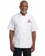 Culinary Workwear Short Sleeve Chef Coat With Custom Logo - Image 2