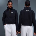 Custom Logo Half Zip Fleece Pullover Promotional Sweater - Image 9