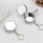 Portable Metal Keychain Pocket Ashtray with Lid - Image 3
