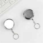 Portable Metal Keychain Pocket Ashtray with Lid - Image 4