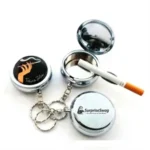 Portable Metal Keychain Pocket Ashtray with Lid