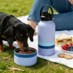3-in-1 32oz Leakproof Pet Travel Water Bottle with Bowl - Image 2