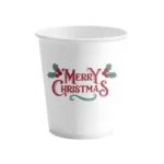 Christmas-Themed Paper Cups with Festive Designs