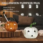 Halloween Pumpkin Borosilicate Glass Beer & Wine Mug - Image 3