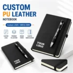 A5 PU Leather Business Notebook with Custom Logo & Pen