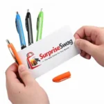 Pull-Out Banner Ballpoint Pen with Rubber Grip