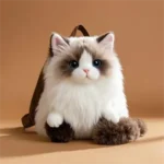 Realistic Cat Plush Backpack - Image 5