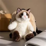Realistic Cat Plush Backpack - Image 2