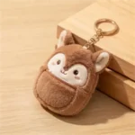 Plush Deer Pocket Pouch Keychain Pendant - Image 3