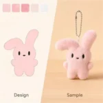 Cute Lop-Eared Rabbit Plush Brooch & Bag Charm - Image 4