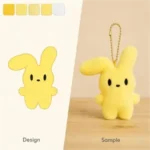 Cute Lop-Eared Rabbit Plush Brooch & Bag Charm - Image 3