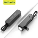 5000mAh Mini Power Bank with Built-In Cable & LED - Image 3