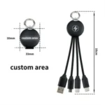 3-in-1 Keychain Charger with USB Cable - Image 2