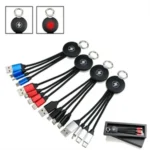 3-in-1 Keychain Charger with USB Cable