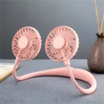 LED Hands-Free Double-Head Neck Fan