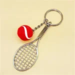 Tennis Ball & Racket Alloy Keychain Sports Gift - Image 3