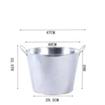 Custom 6L Galvanized Metal Ice Bucket with Logo - Image 3