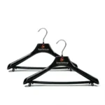 Custom Black Plastic Clothes and Pants Hangers with Logo