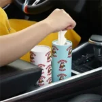 Custom Round Cylinder Car Tissue Box with Logo