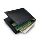 Men's Leather Pocket Wallet with Metal Edge - Image 2