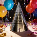 Gold & Silver Metallic New Year Cone Party Hats - Image 3