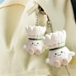 Badminton Shuttlecock Plush Keychain Sports Bag Charm - Image 2