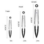BPA-Free Silicone Kitchen Tongs with Stainless Steel Handles - Image 2