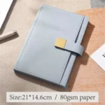 A5 PU Leather Business Planner Notebook with Metal Buckle - Image 3
