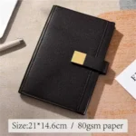 A5 PU Leather Business Planner Notebook with Metal Buckle - Image 4