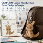 Plush Kangaroo Keychain with Soft Stuffed Toy Design - Image 2