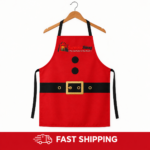 Custom Logo Christmas Santa Bib Apron Holiday Promo Gift - Image 2